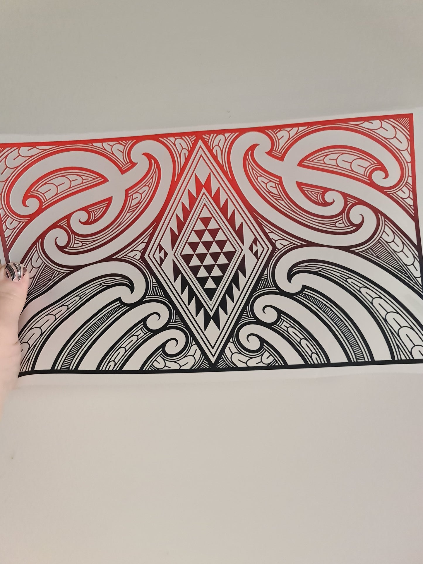 Sublimation custom Maori design Iron on 30cm