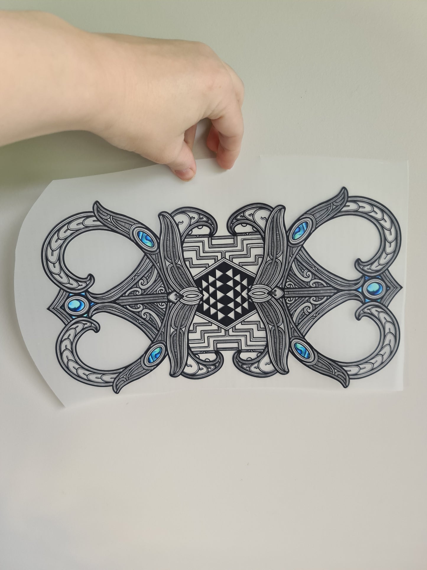 Sublimation custom Maori design Iron on 30cm
