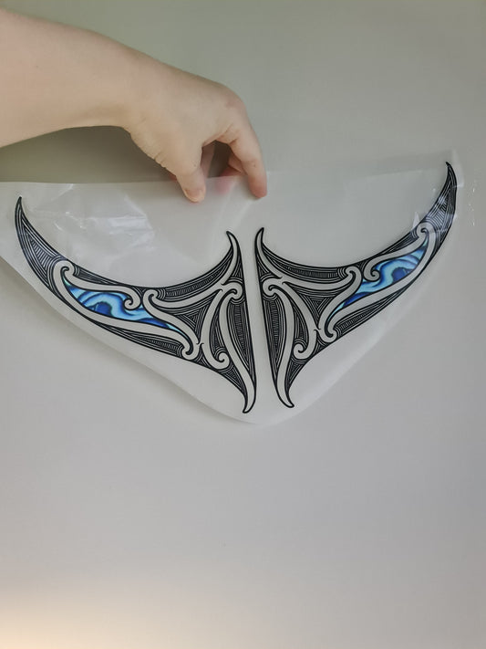 XL Sublimation custom Maori design Iron on 40cm
