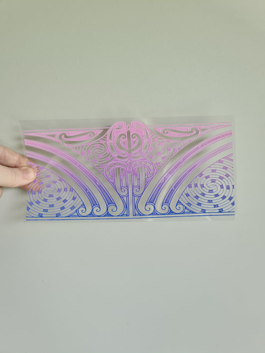 UV dtf transfer Maori design 23cmx11cm 16oz wrap #1292