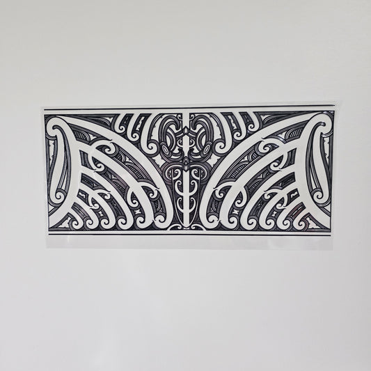 XL UV DTF DECAL MAORI DESIGN 38CMX17CM for touch lamps #26