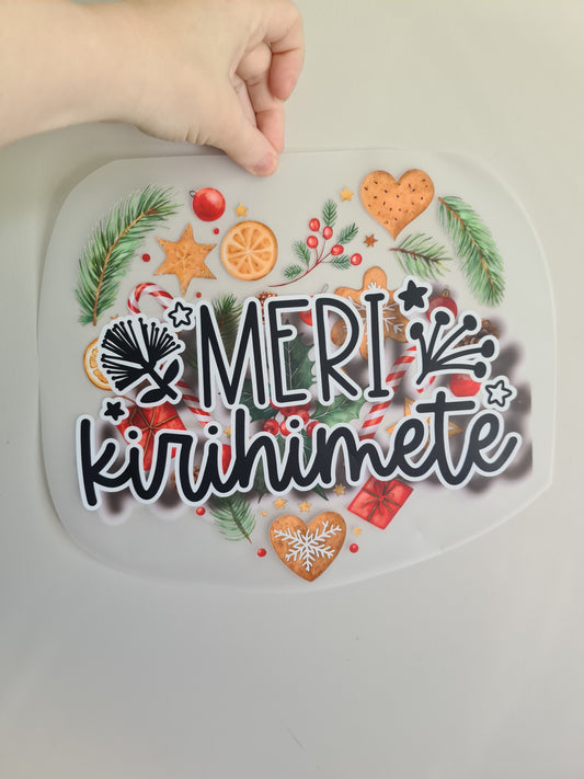 CHRISTMAS - Custom Maori design Iron on DTF 30cm for clothing