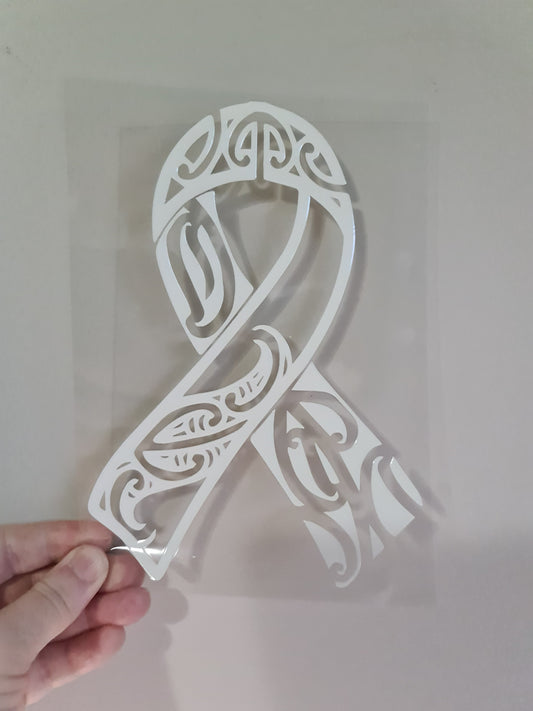 UV dtf Maori design A5 size 21cmx 14.8cm #926 cancer ribbon