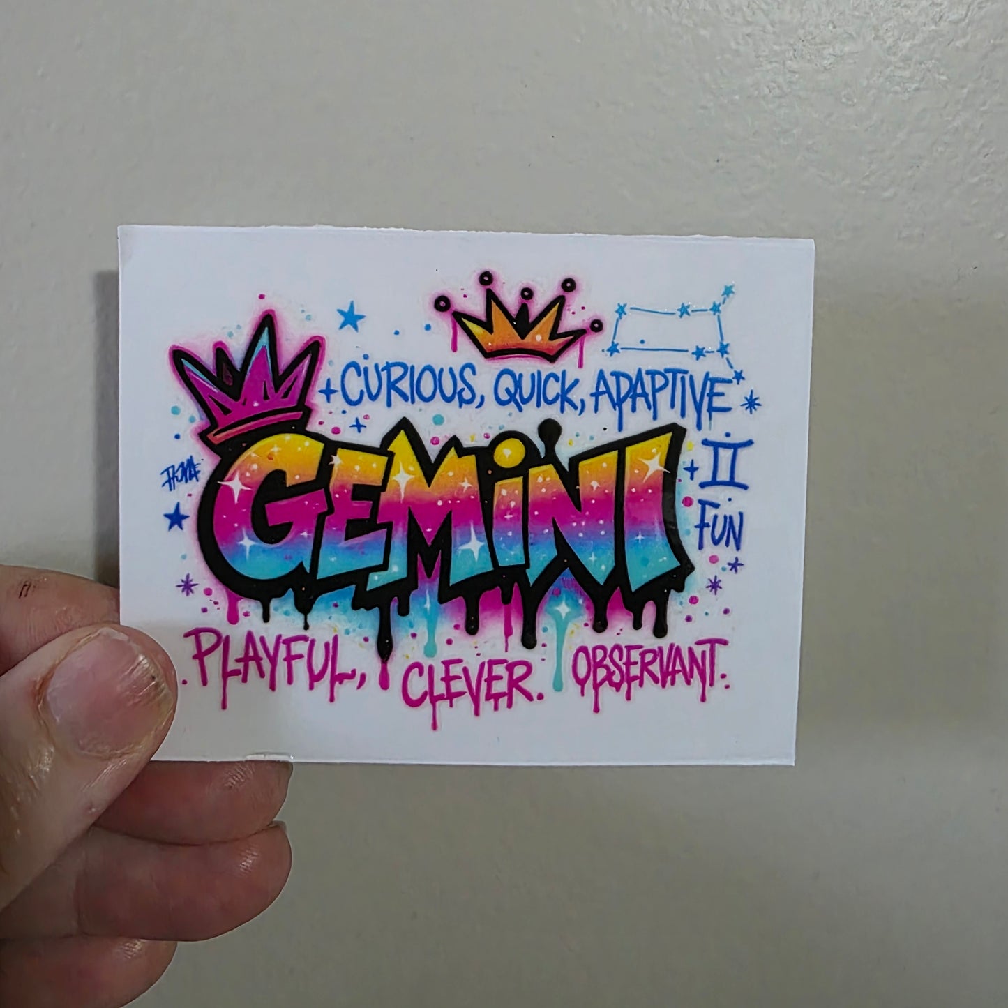 UV DTF sticker transfer 8cm - Gemini