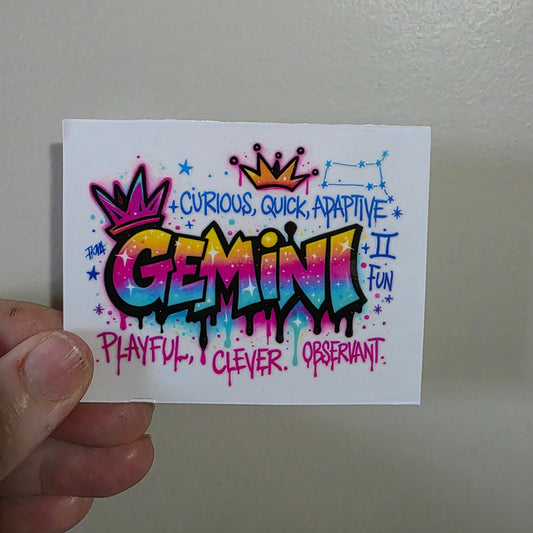 UV DTF sticker transfer 8cm - Gemini