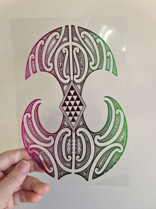 UV dtf Maori design A5 size 21cmx 14.8cm #328