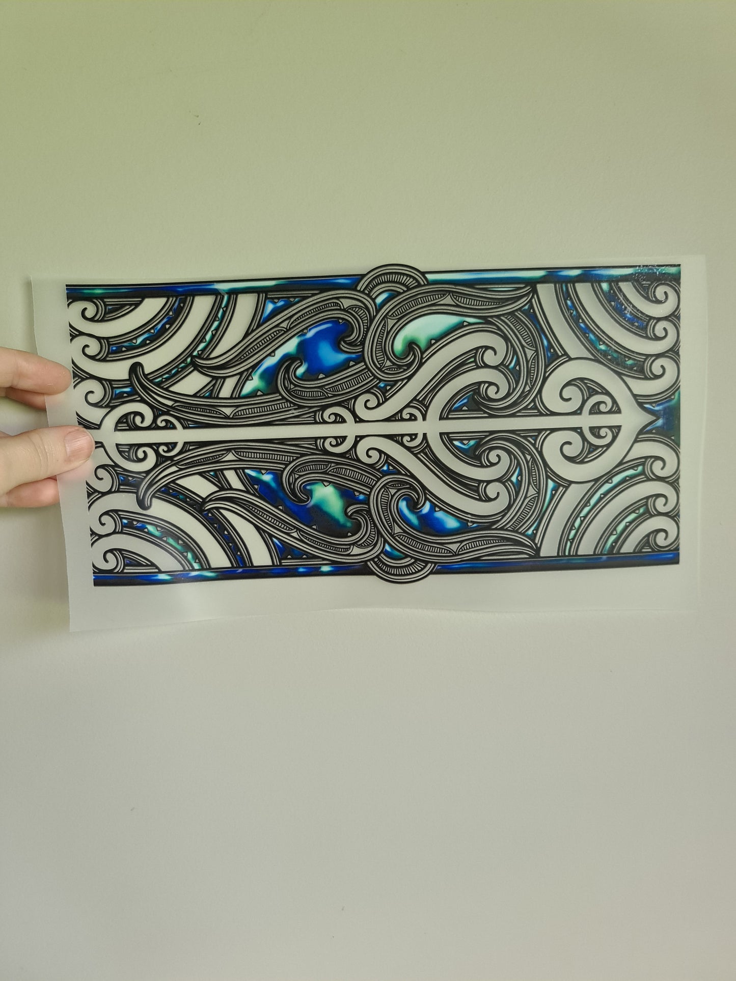 Custom Maori design Iron on DTF 30cm for clothing