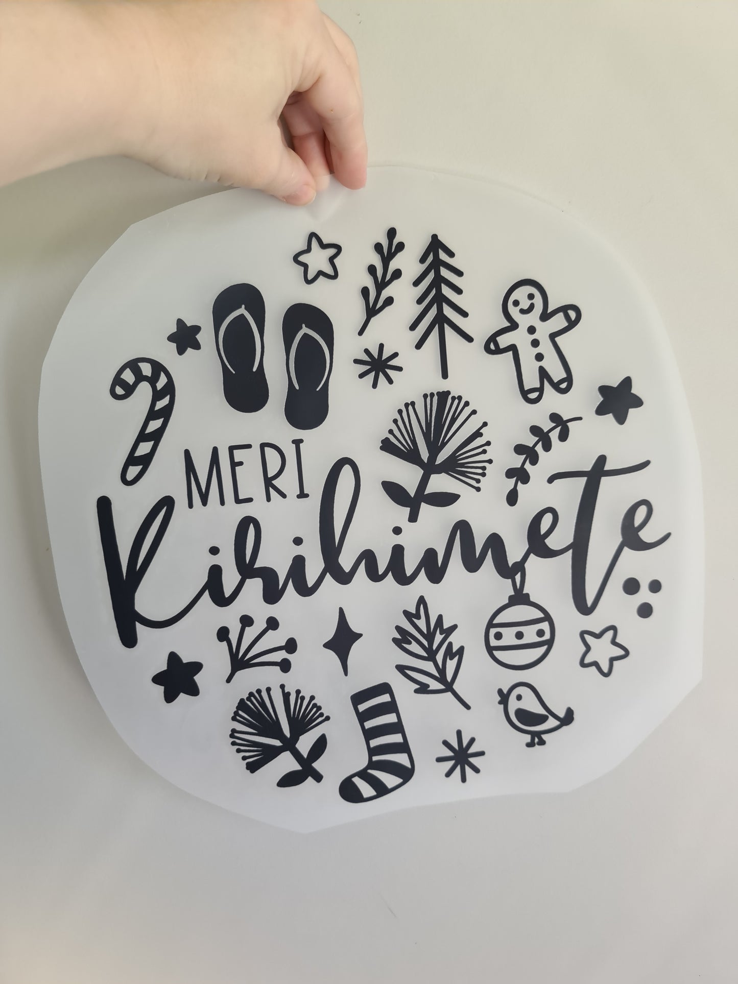 CHRISTMAS - Custom Maori design Iron on DTF 30cm for clothing