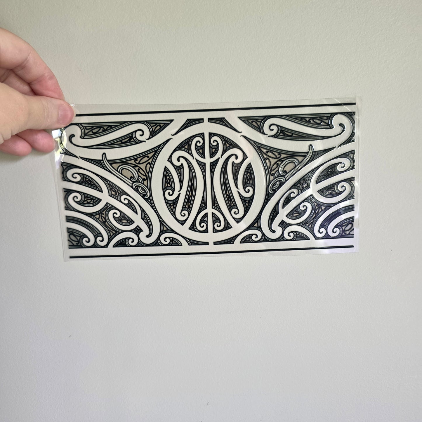 UV dtf transfer Maori design 24cmx11cm 16oz wrap #1520