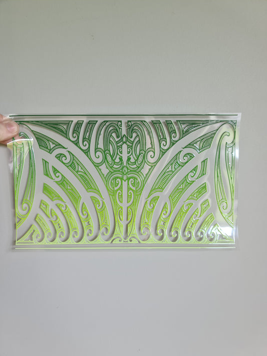 XL UV DTF DECAL MAORI DESIGN 28CMX17CM for touch lamps #49