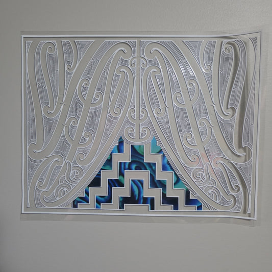 XL UV DTF DECAL MAORI DESIGN 30CMX23CM for Floor lamp size  #16