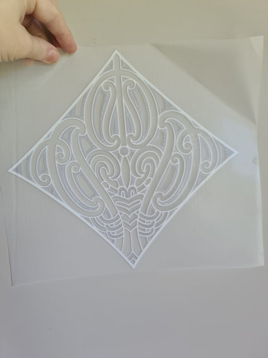 Sublimation custom Maori design Iron on 30cm