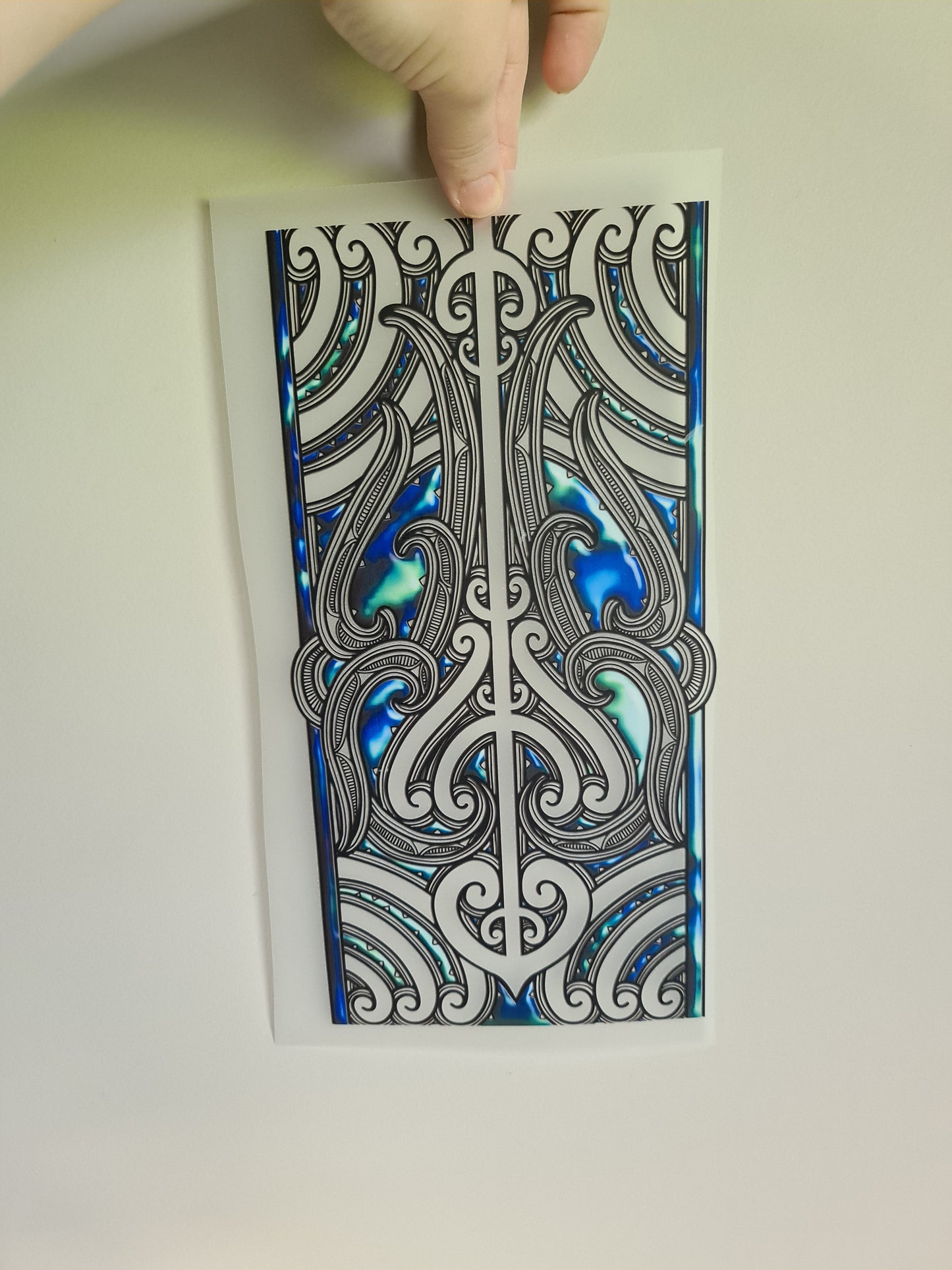 Custom Maori design Iron on DTF 30cm for clothing