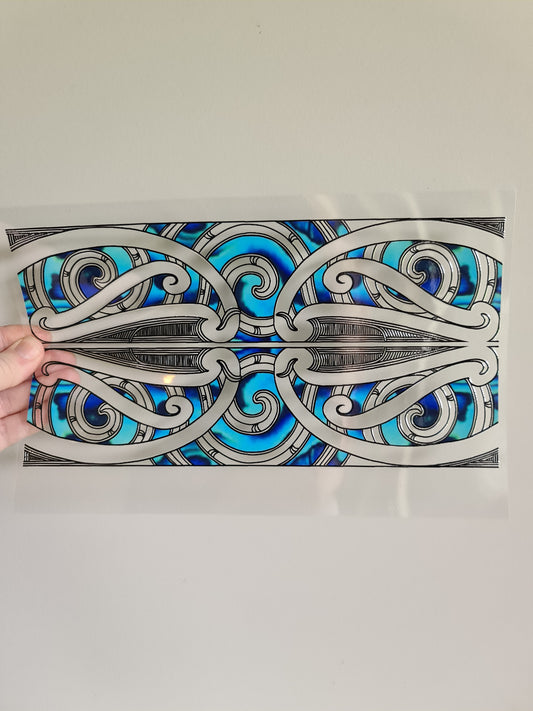 XL UV DTF DECAL MAORI DESIGN 28CMX19CM  #06
