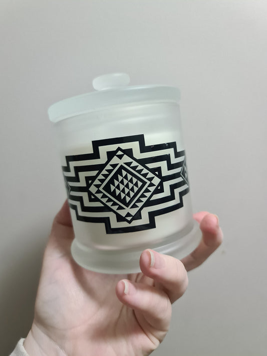 Large Maori design Candle