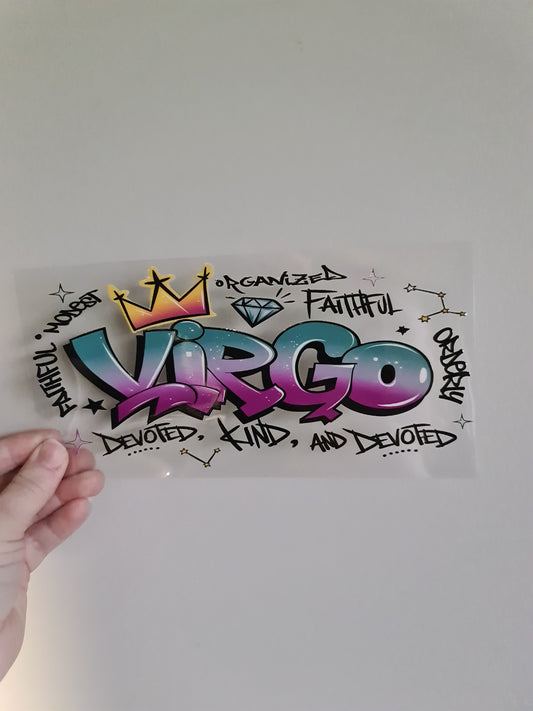 UV dtf Maori design 23cmx11cm 16oz wrap #1025 virgo