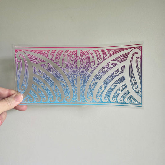 UV dtf transfer Maori design 24cmx11cm 16oz wrap #1533