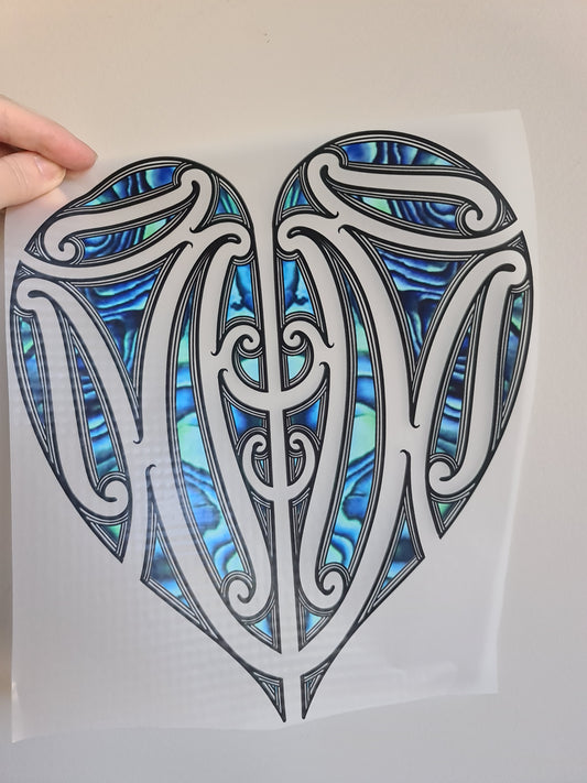 Sublimation custom Maori design Iron on 30cm