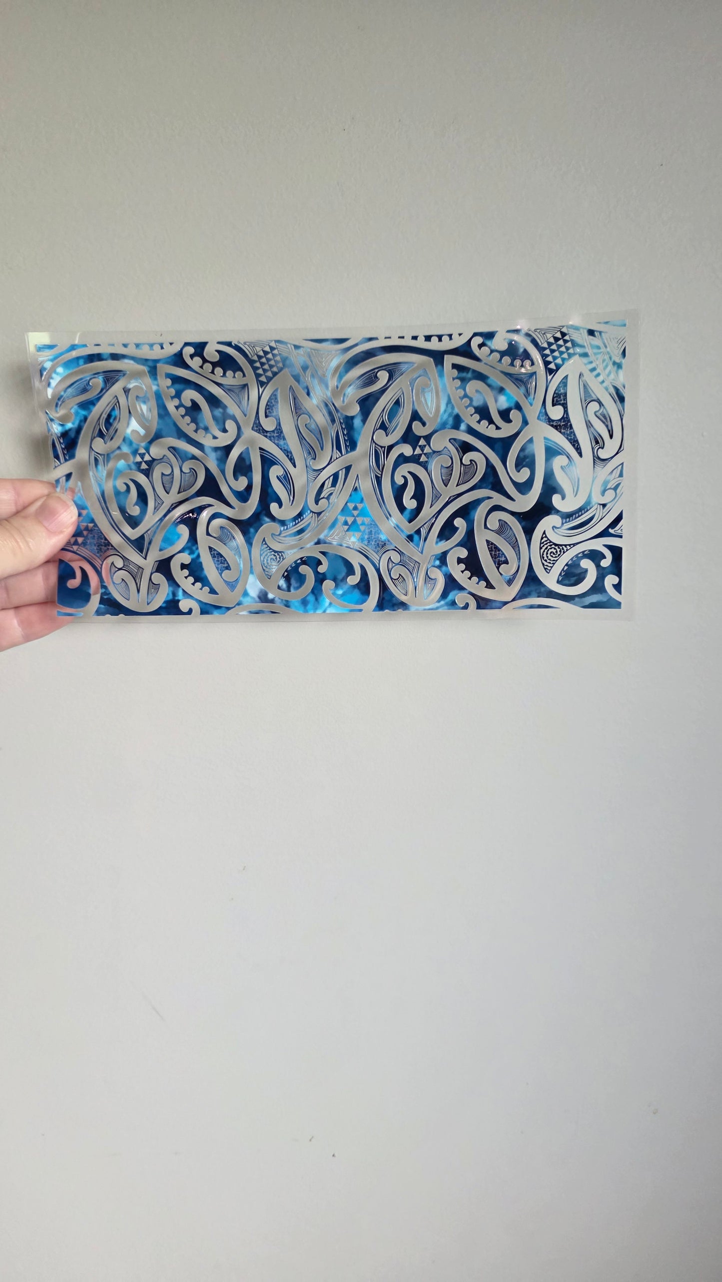 UV dtf transfer Maori design 24cmx11cm 16oz wrap #1594
