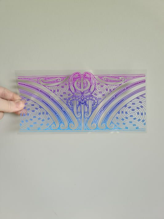 UV dtf transfer Maori design 23cmx11cm 16oz wrap #1287