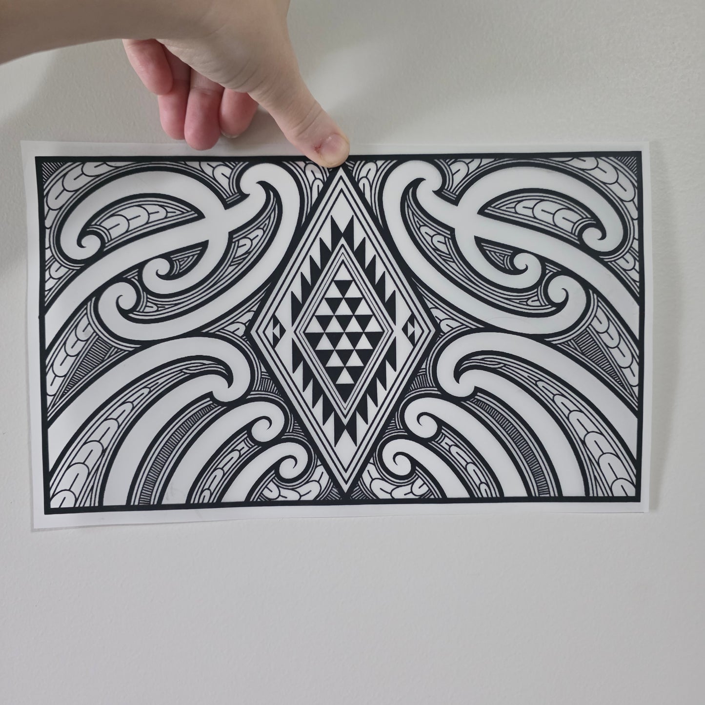 Maori design Iron on DTF 30cmx17.5cm for clothing and lamps