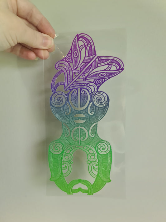 UV dtf transfer Maori design 23cmx11cm 16oz wrap #1252