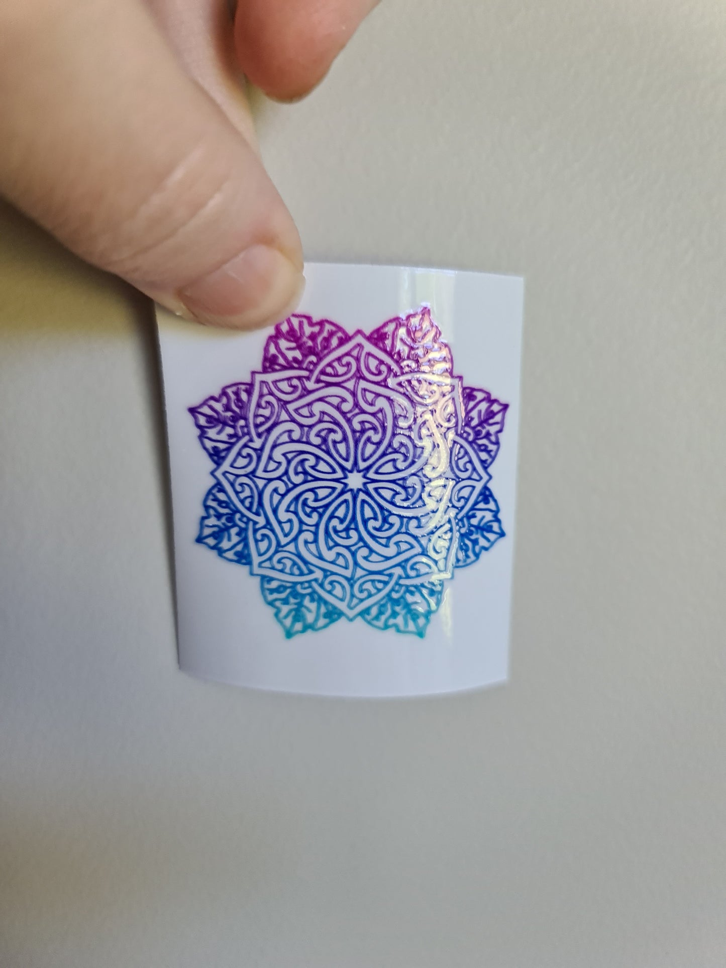 Tiny UV DTF transfer 5cmx5cm for bank cards and phones