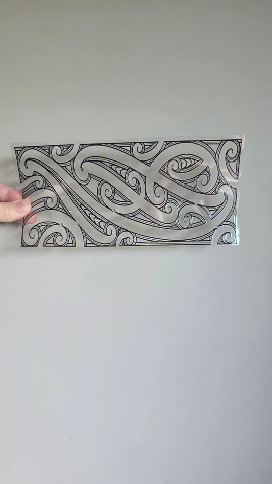 UV dtf transfer Maori design 24cmx11cm 16oz wrap #1620