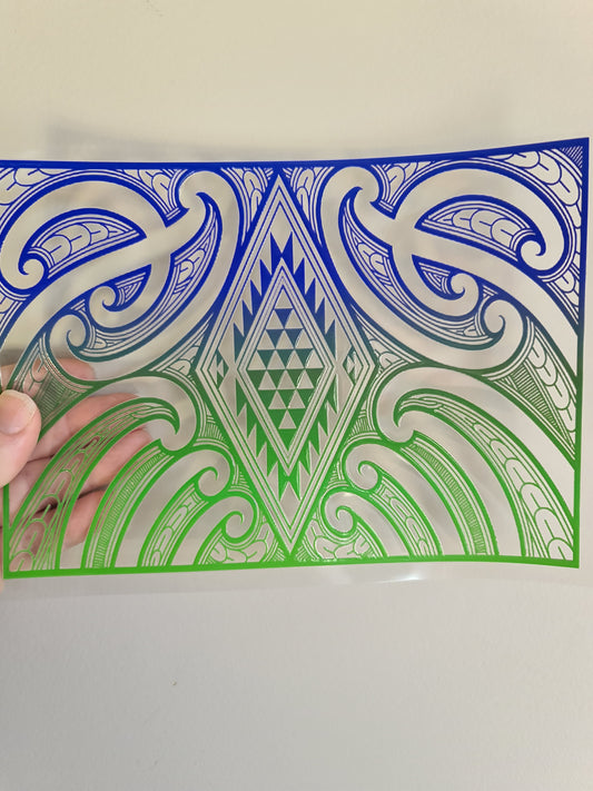 UV dtf Maori design A5 size 21cmx 14.8cm #355