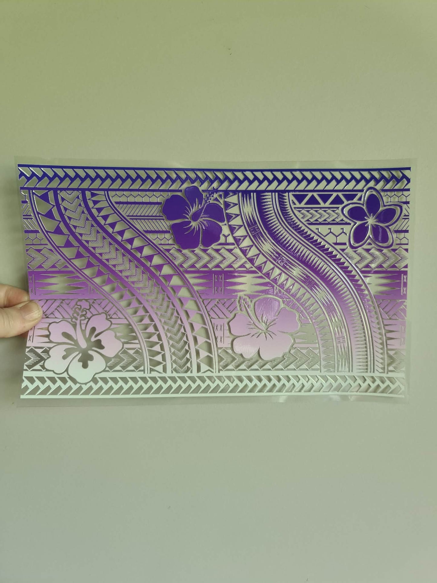 XL UV DTF DECAL MAORI DESIGN 28CMX17CM for touch lamps #217