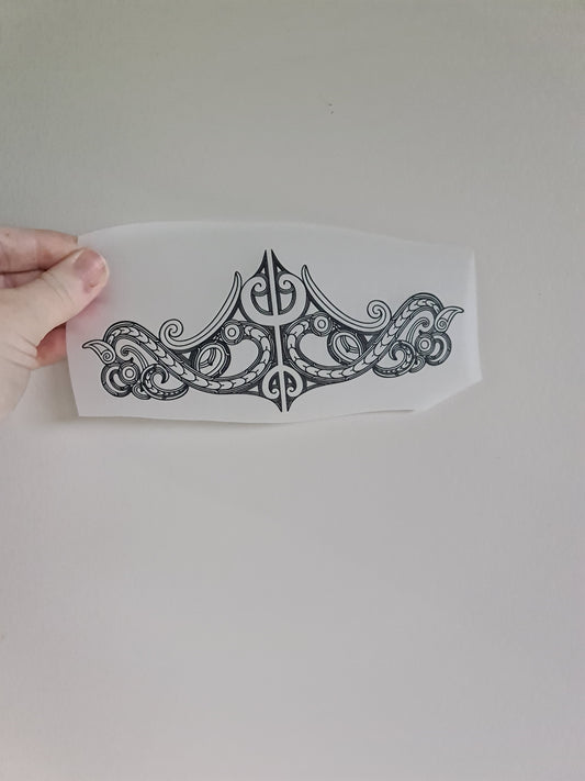 Kids clothing Sublimation custom Maori design Iron on HTV 20cm