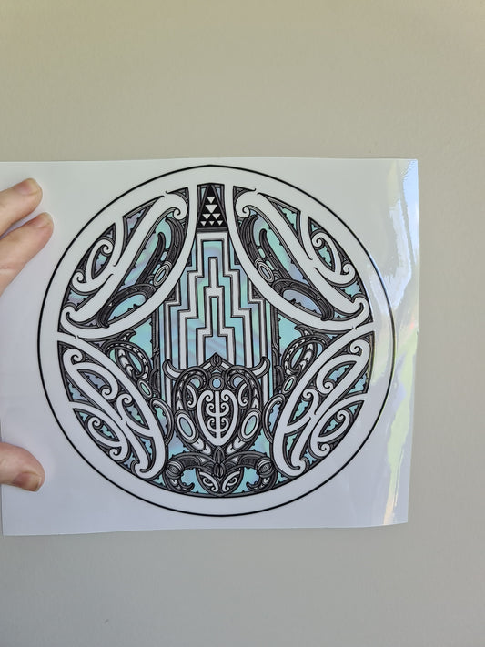 XL UV DTF DECAL MAORI DESIGN 20cm Window decal
