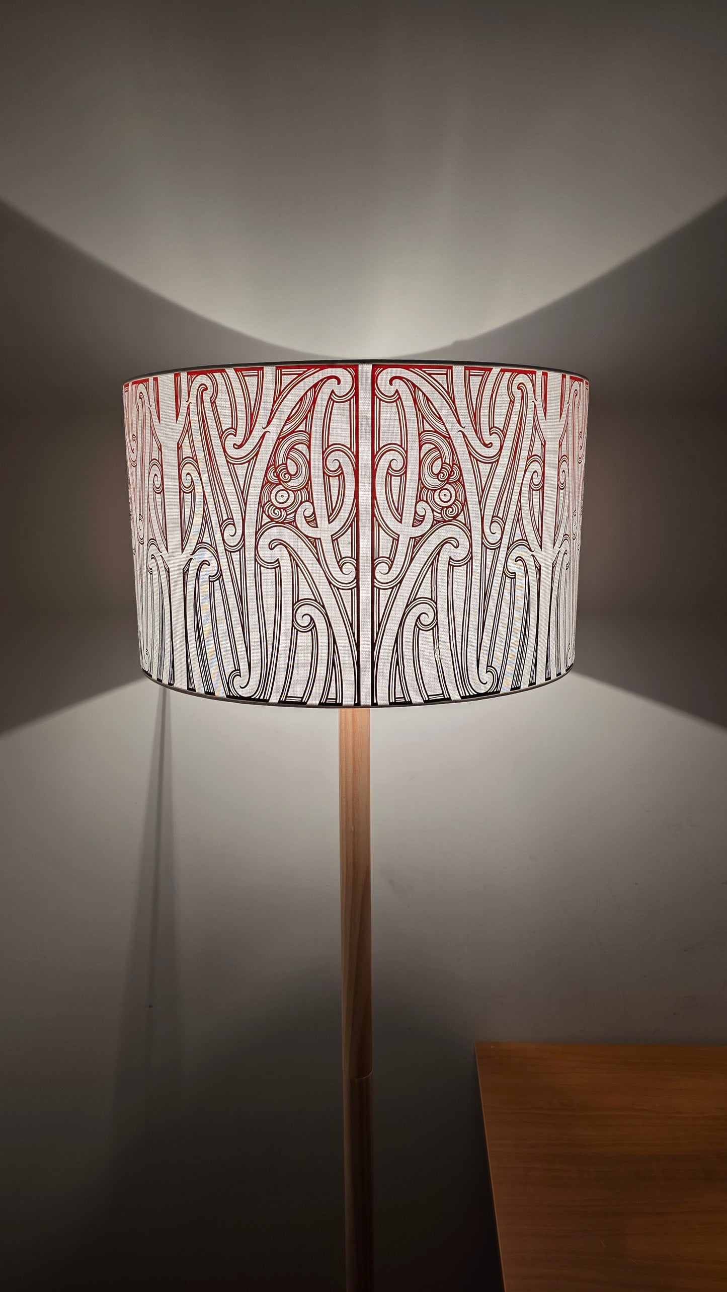 Maori Design Floor Lamp - Black and Red - Pre-order