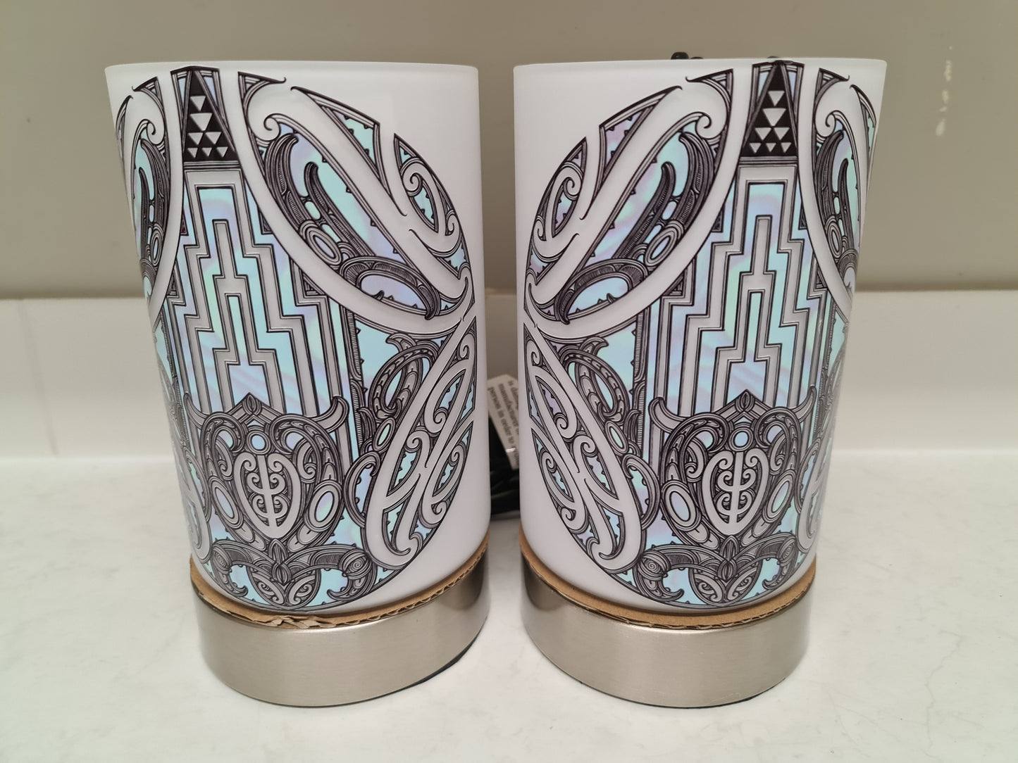 Maori design touch lamp - set 2 lamps
