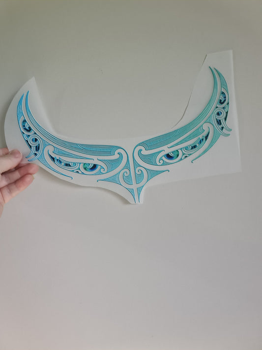 XL Sublimation custom Maori design Iron on 40cm