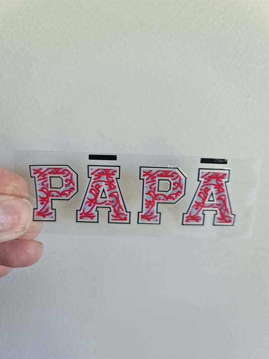UV dtf Maori design mini size 10cm Papa letters