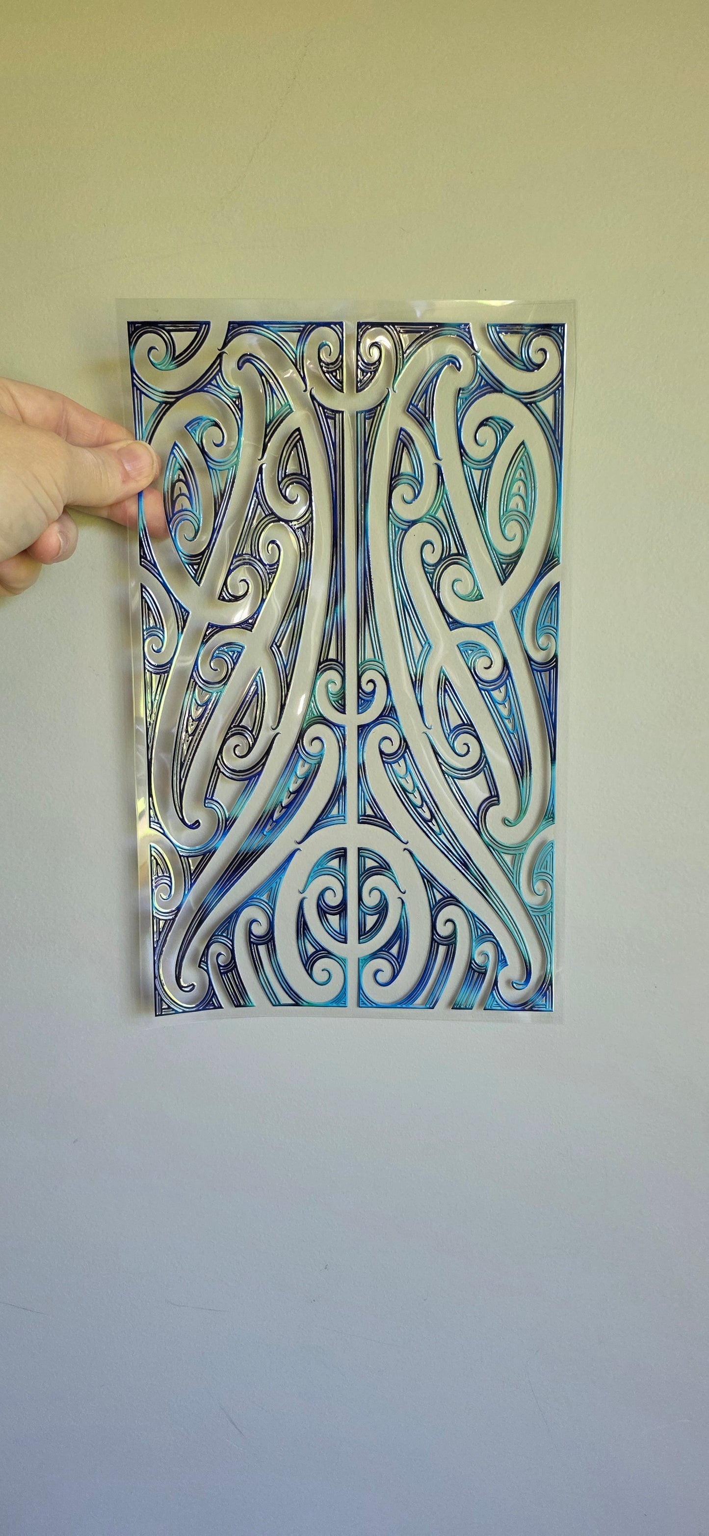 XL UV DTF DECAL MAORI DESIGN 28CMX17CM for touch lamps #166