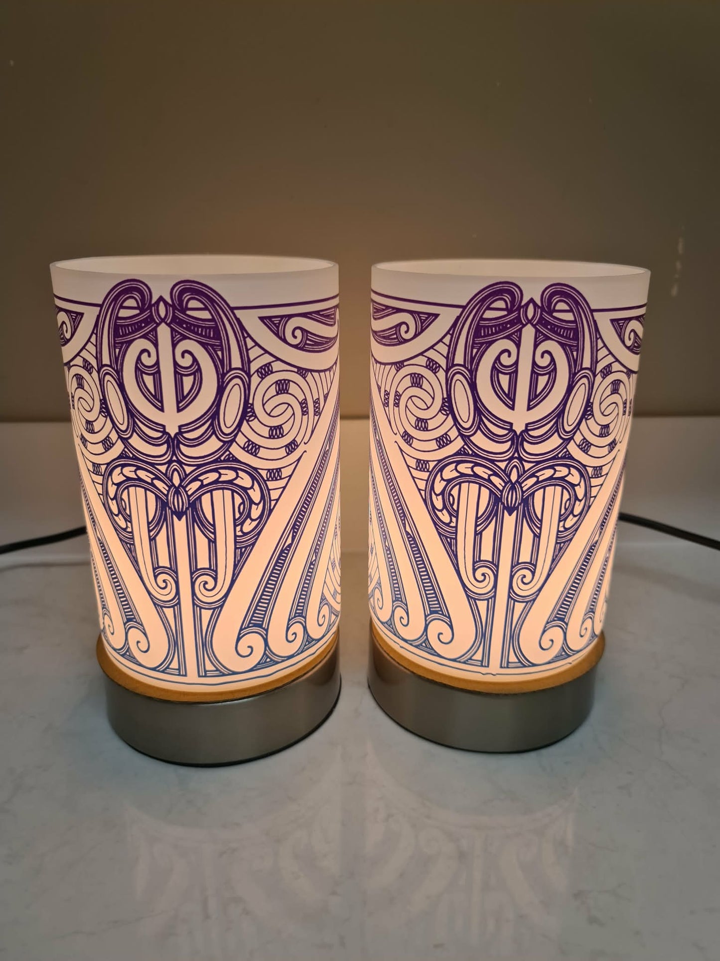 Maori design touch lamp - set 2 lamps (pre-order)