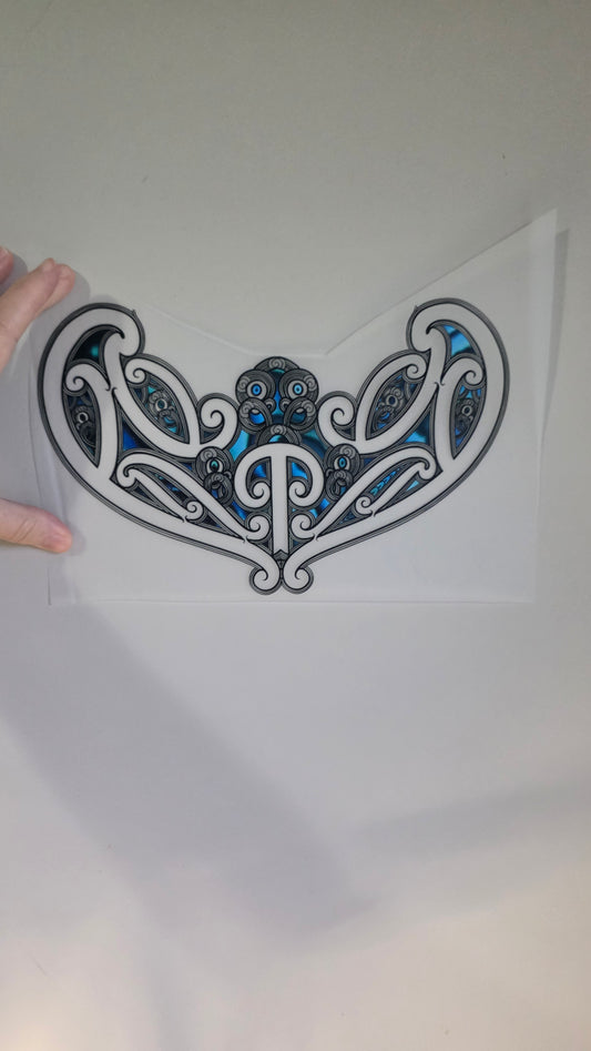 Maori design Iron on DTF 30cm for clothing