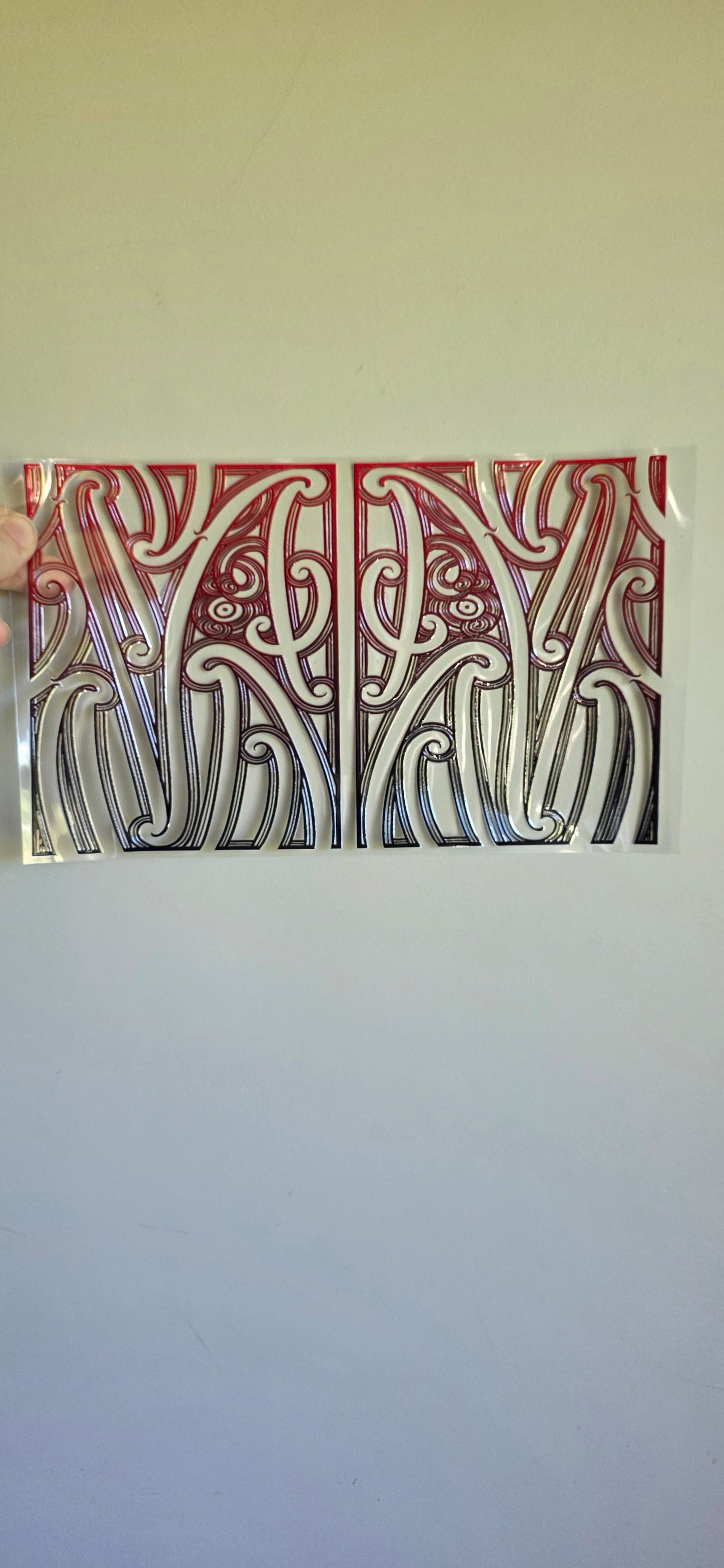 XL UV DTF DECAL MAORI DESIGN 28CMX17CM for touch lamps #180