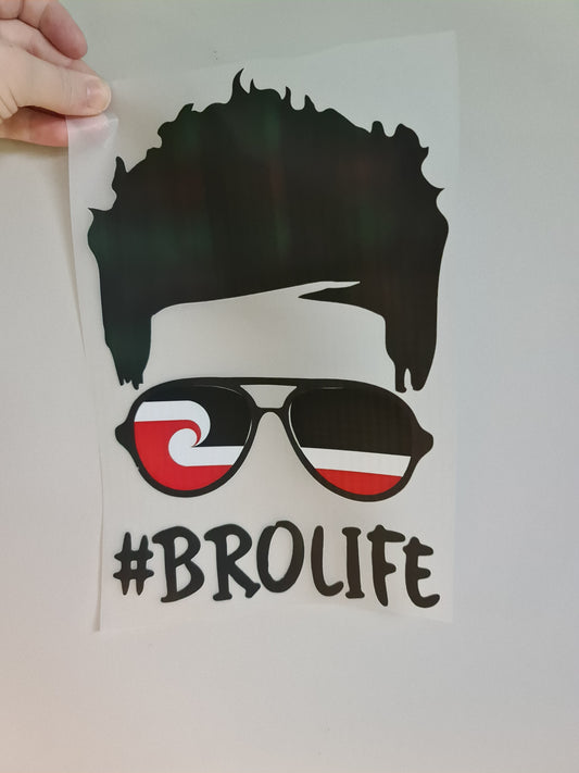 Sublimation custom Maori design Iron on HTV #brolife 30cm boy 02