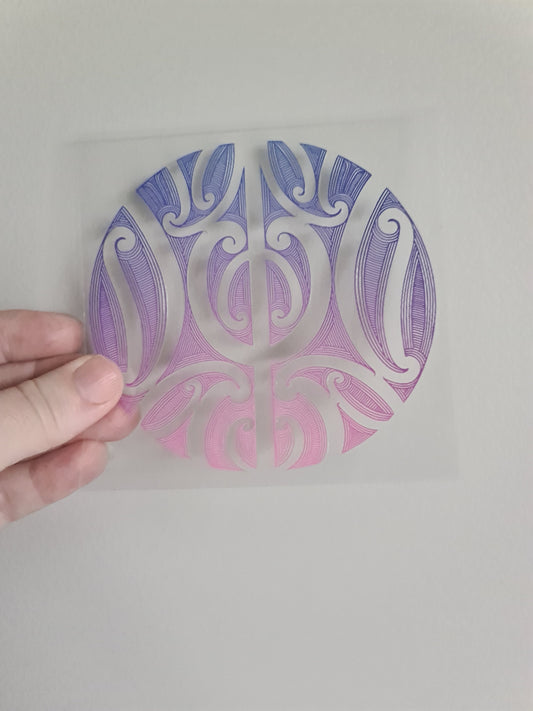UV dtf Maori design mini size 11cmx11cm #420