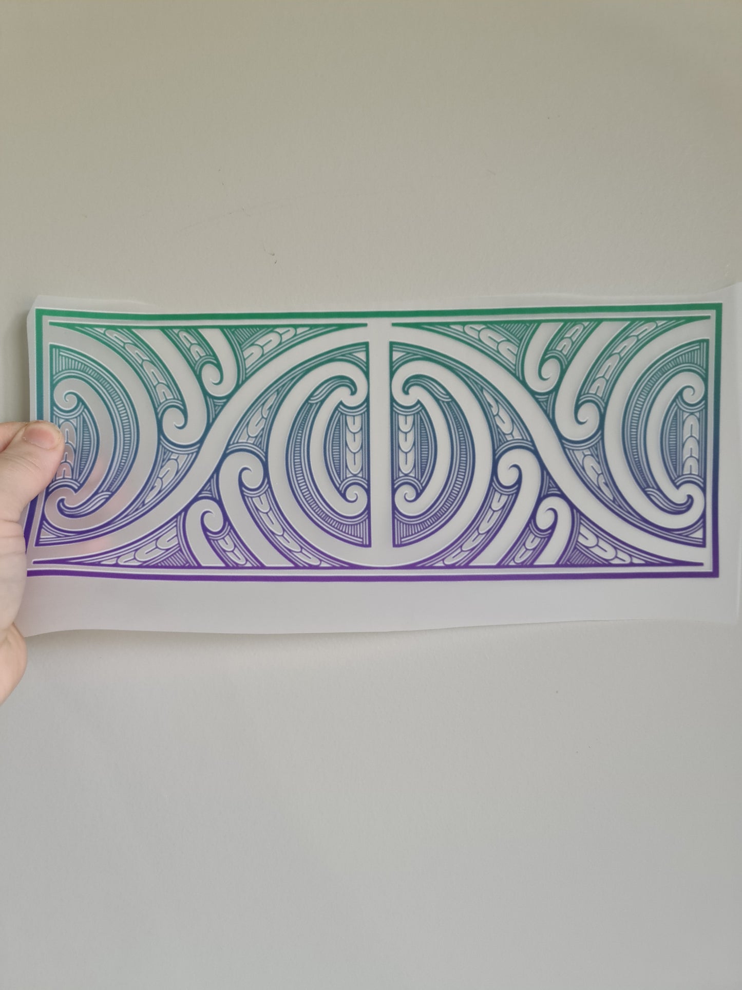 Sublimation custom Maori design Iron on 30cm