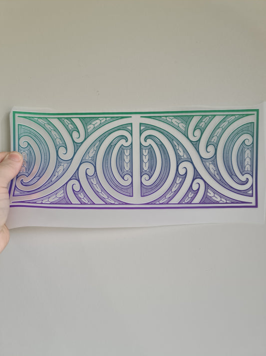 Sublimation custom Maori design Iron on 30cm