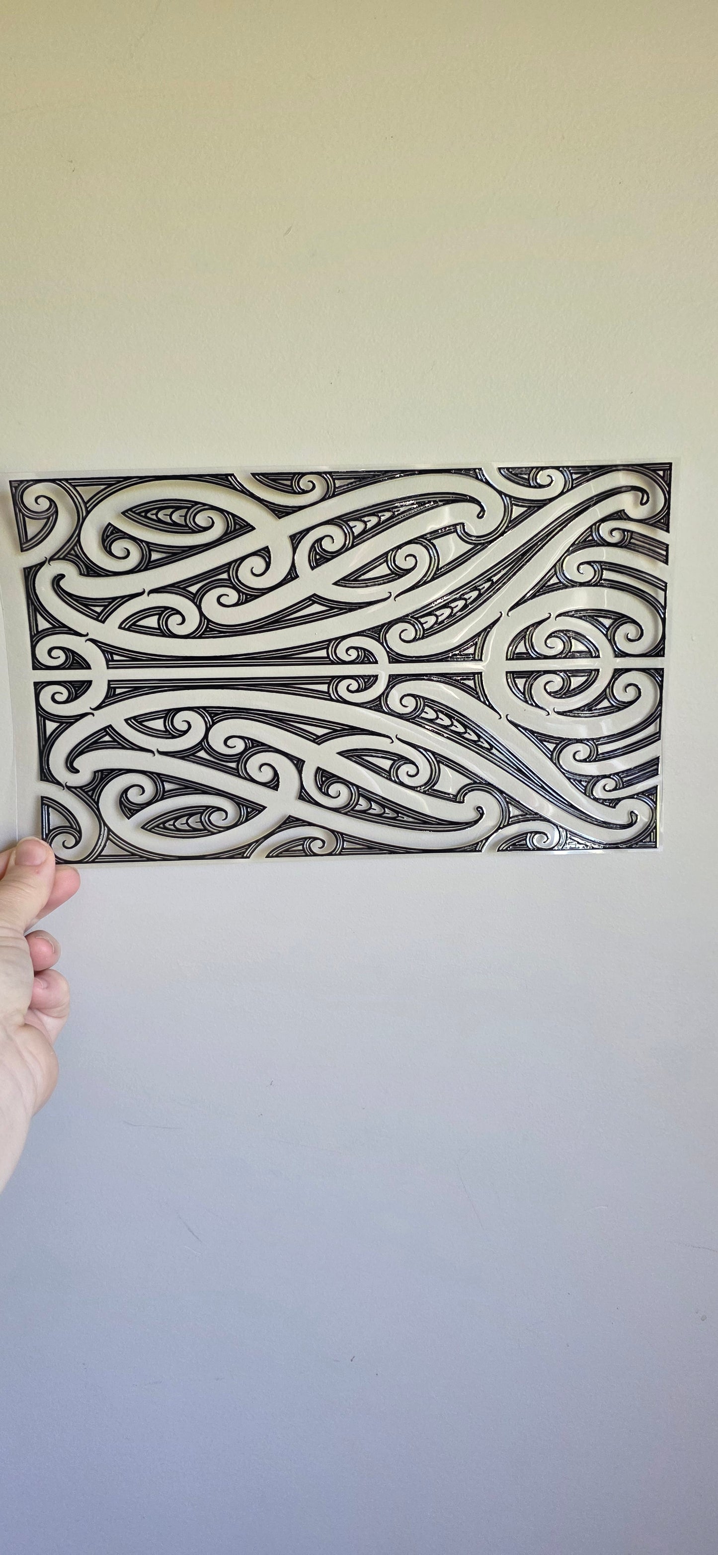 XL UV DTF DECAL MAORI DESIGN 28CMX17CM for touch lamps #169