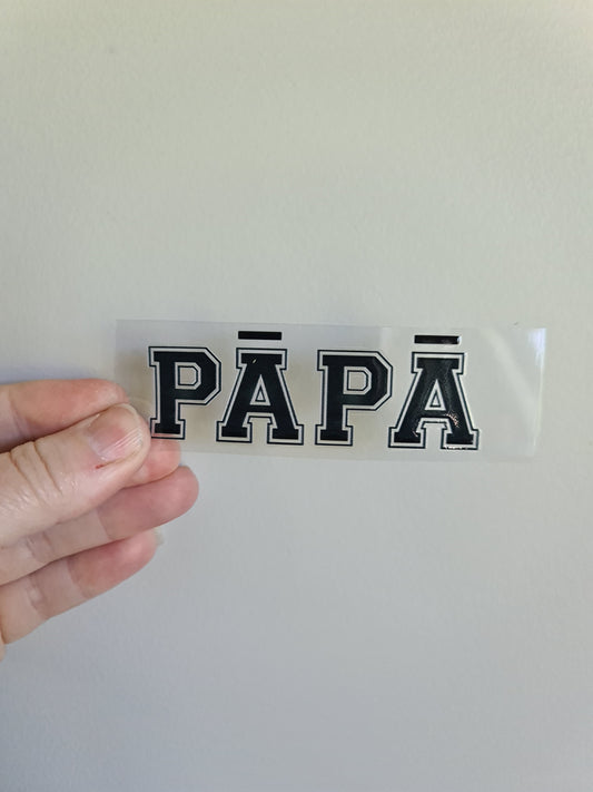 UV dtf Maori design mini size 10cm Papa letters