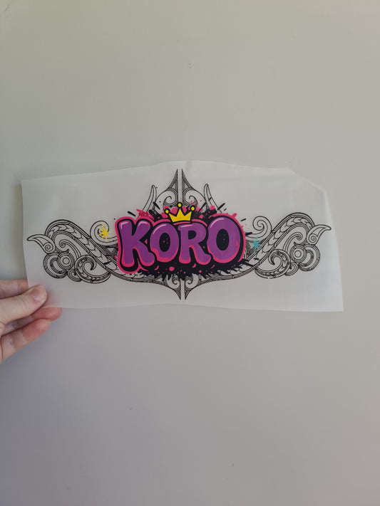 Sublimation custom Maori design Iron on 30cm fathers day