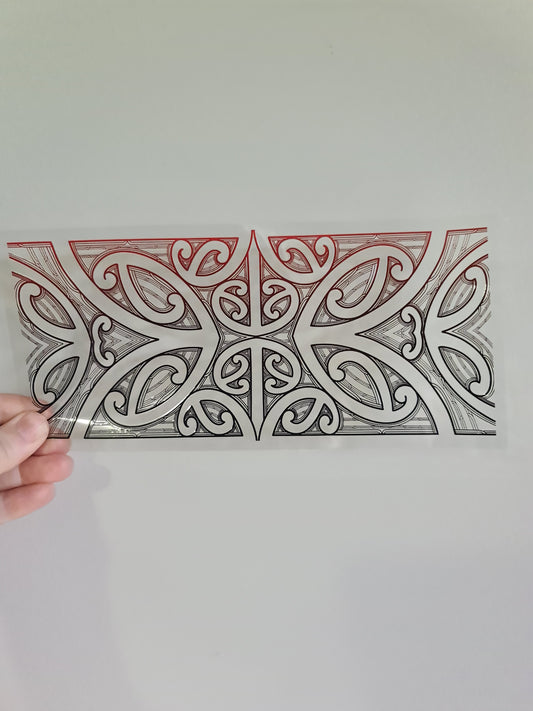UV dtf Maori design 23cmx11cm 16oz wrap #757