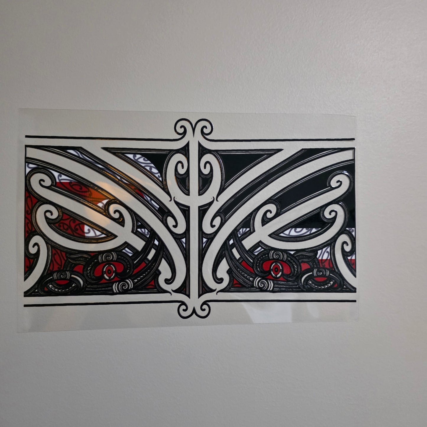 XL UV DTF DECAL MAORI DESIGN 28CMX17CM for touch lamps #266