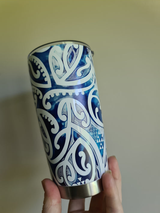 20oz custom Maori design travel cup